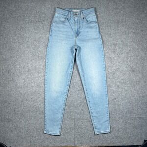 Levi's Denim jeans High Waisted Mom Jean Women 24x28 Light Blue tapered red tab